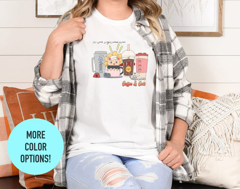 Coffee & Cats T-shirt, Cat Lover Gift, Funny Cat Shirt, Summer Shirt, Cat Shirt For Kids, Funny Cat Shirt, Shirt For Cat Lover